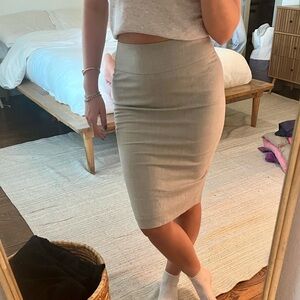 Light Gray Pencil Skirt